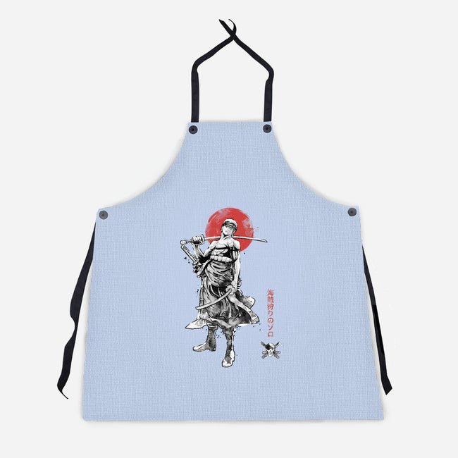 Pirate Hunter Sumi-e-Unisex-Kitchen-Apron-Astrobot Invention