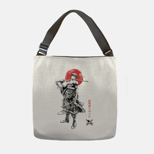 Pirate Hunter Sumi-e-None-Adjustable Tote-Bag-Astrobot Invention