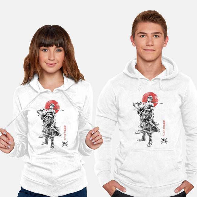 Pirate Hunter Sumi-e-Unisex-Pullover-Sweatshirt-Astrobot Invention