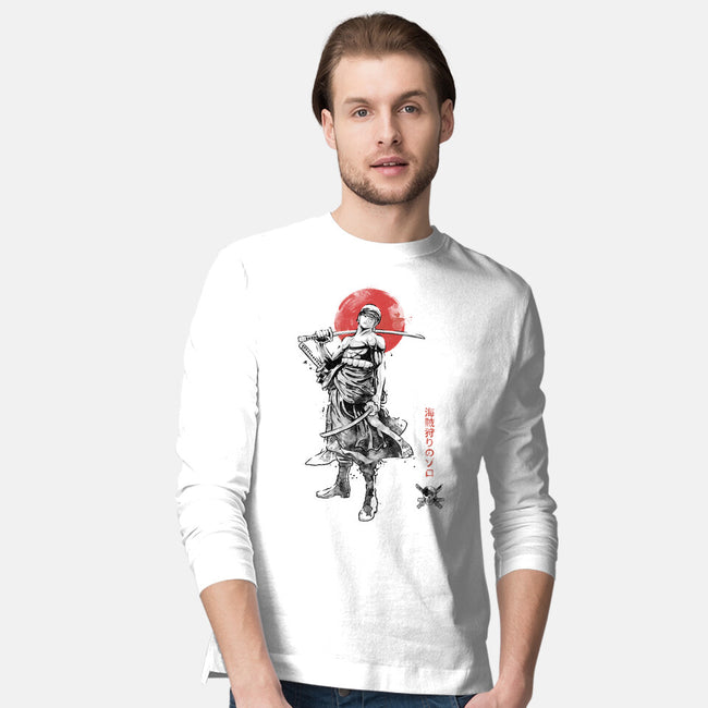 Pirate Hunter Sumi-e-Mens-Long Sleeved-Tee-Astrobot Invention