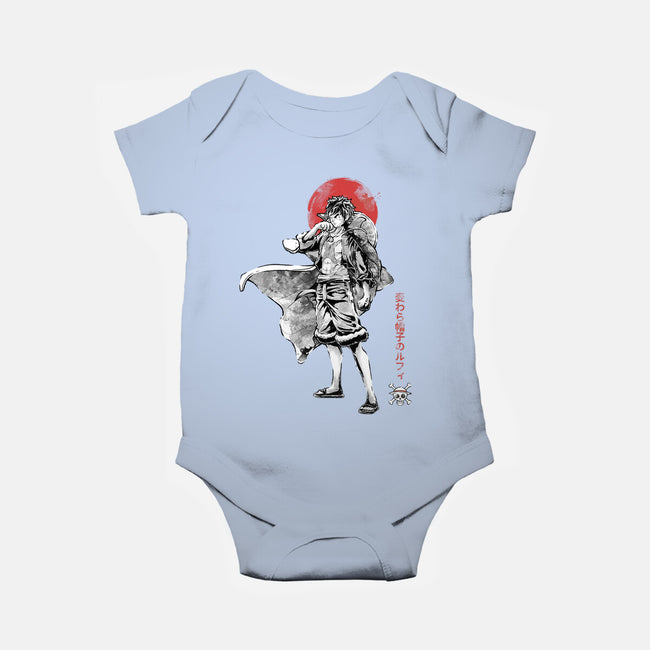 Straw Hat Captain Sumi-e-Baby-Basic-Onesie-Astrobot Invention