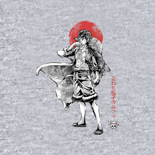 Straw Hat Captain Sumi-e-Unisex-Crew Neck-Sweatshirt-Astrobot Invention