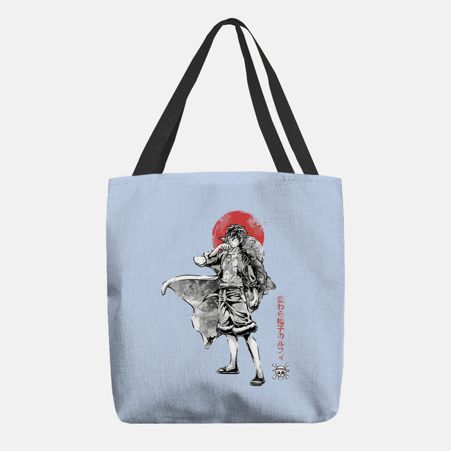 Straw Hat Captain Sumi-e-None-Basic Tote-Bag-Astrobot Invention