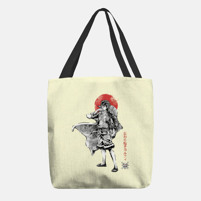 Straw Hat Captain Sumi-e-None-Basic Tote-Bag-Astrobot Invention