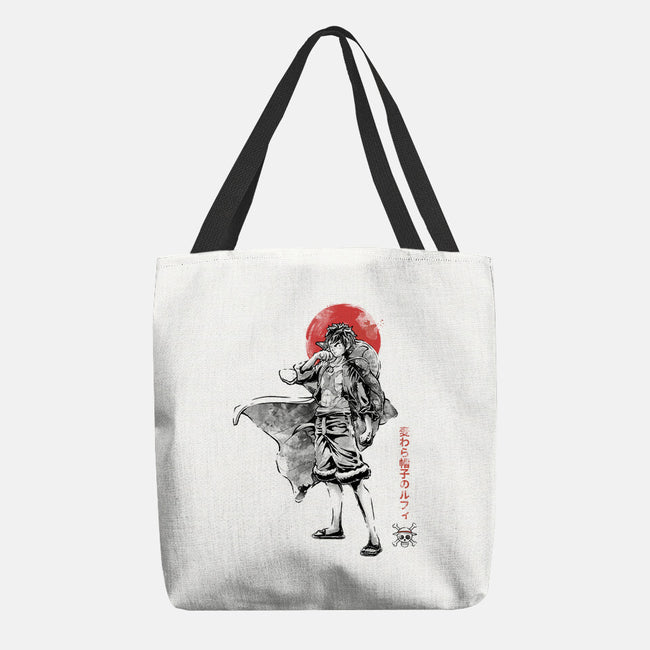 Straw Hat Captain Sumi-e-None-Basic Tote-Bag-Astrobot Invention