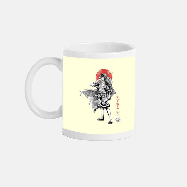 Straw Hat Captain Sumi-e-None-Mug-Drinkware-Astrobot Invention