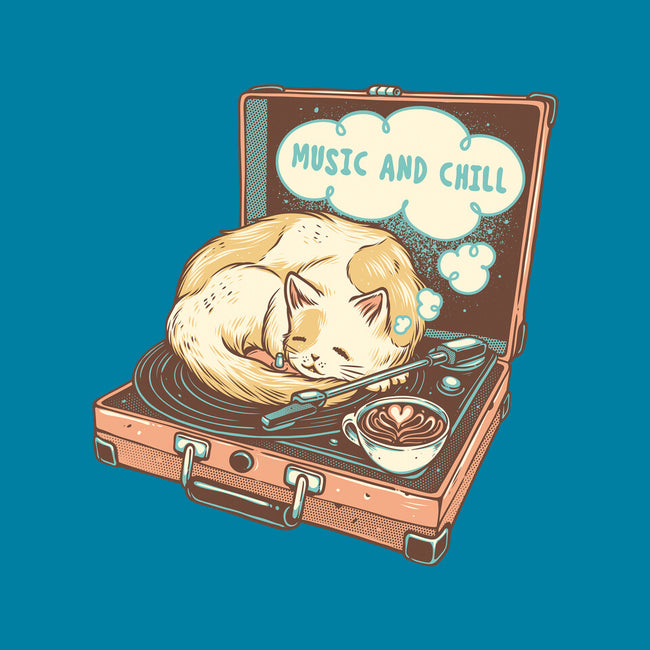 Music And Chill Cat-None-Basic Tote-Bag-glitchygorilla