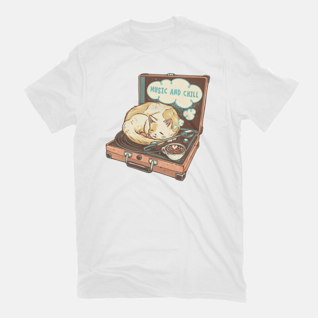 Music And Chill Cat-Mens-Heavyweight-Tee-glitchygorilla