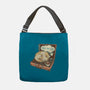 Music And Chill Cat-None-Adjustable Tote-Bag-glitchygorilla