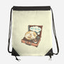 Music And Chill Cat-None-Drawstring-Bag-glitchygorilla