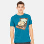 Music And Chill Cat-Mens-Heavyweight-Tee-glitchygorilla