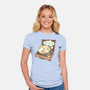 Music And Chill Cat-Womens-Fitted-Tee-glitchygorilla