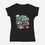 Cooking With Herbie-Womens-V-Neck-Tee-glitchygorilla