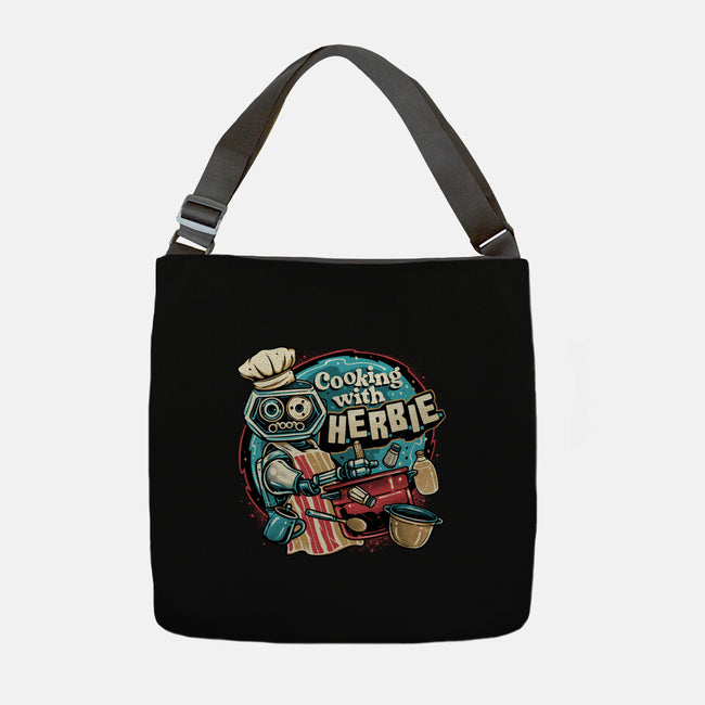Cooking With Herbie-None-Adjustable Tote-Bag-glitchygorilla