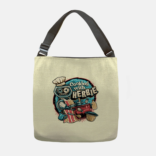 Cooking With Herbie-None-Adjustable Tote-Bag-glitchygorilla