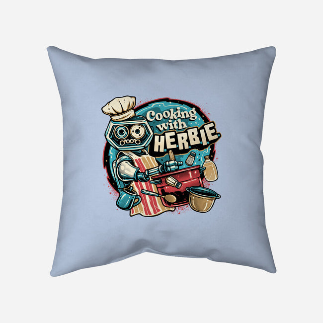 Cooking With Herbie-None-Removable Cover w Insert-Throw Pillow-glitchygorilla