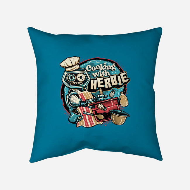 Cooking With Herbie-None-Removable Cover w Insert-Throw Pillow-glitchygorilla