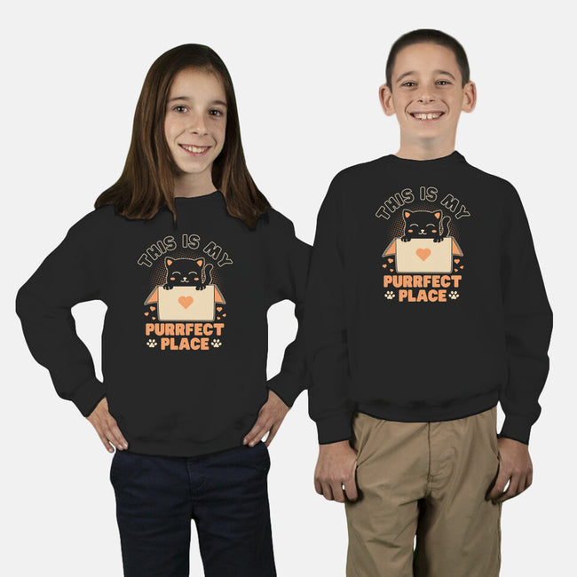 Purrfect Place-Youth-Crew Neck-Sweatshirt-brunopires