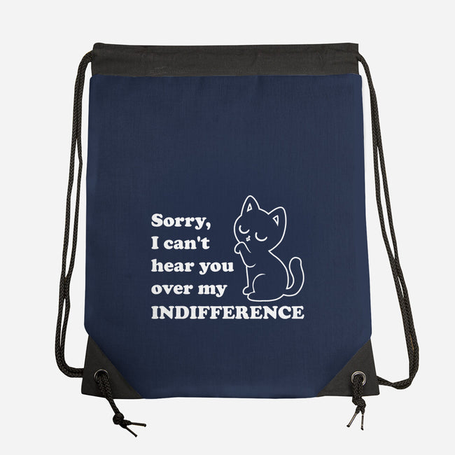 Cat Indifference-None-Drawstring-Bag-Studio Mootant
