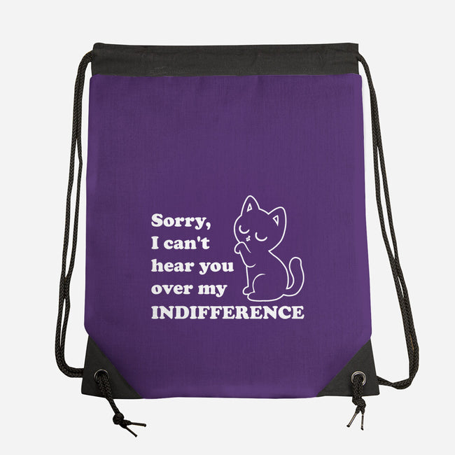 Cat Indifference-None-Drawstring-Bag-Studio Mootant