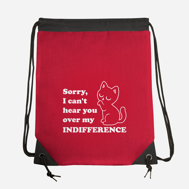 Cat Indifference-None-Drawstring-Bag-Studio Mootant