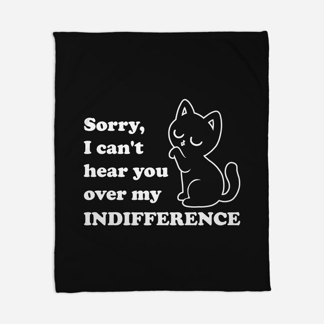 Cat Indifference-None-Fleece-Blanket-Studio Mootant