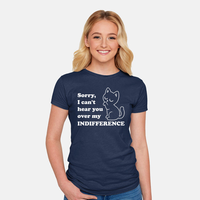 Cat Indifference-Womens-Fitted-Tee-Studio Mootant