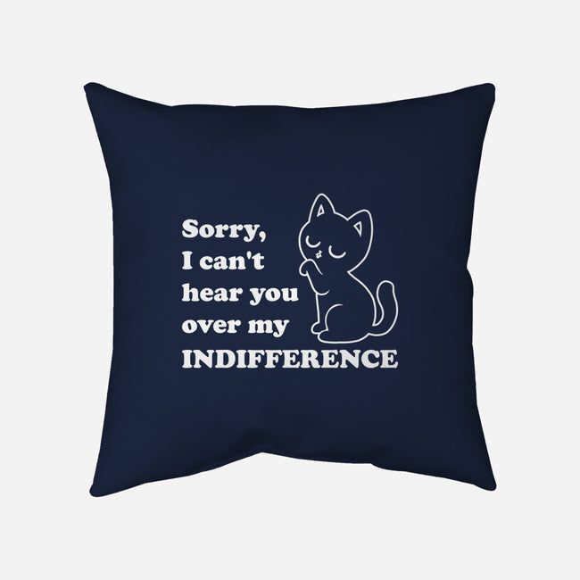 Cat Indifference-None-Removable Cover w Insert-Throw Pillow-Studio Mootant