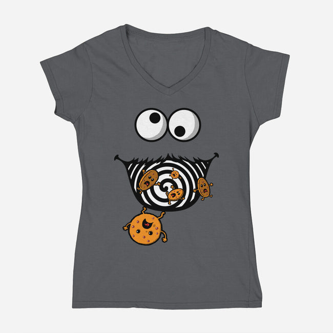 Blue Hole-Womens-V-Neck-Tee-imisko