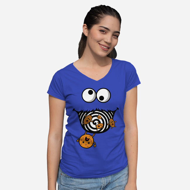 Blue Hole-Womens-V-Neck-Tee-imisko