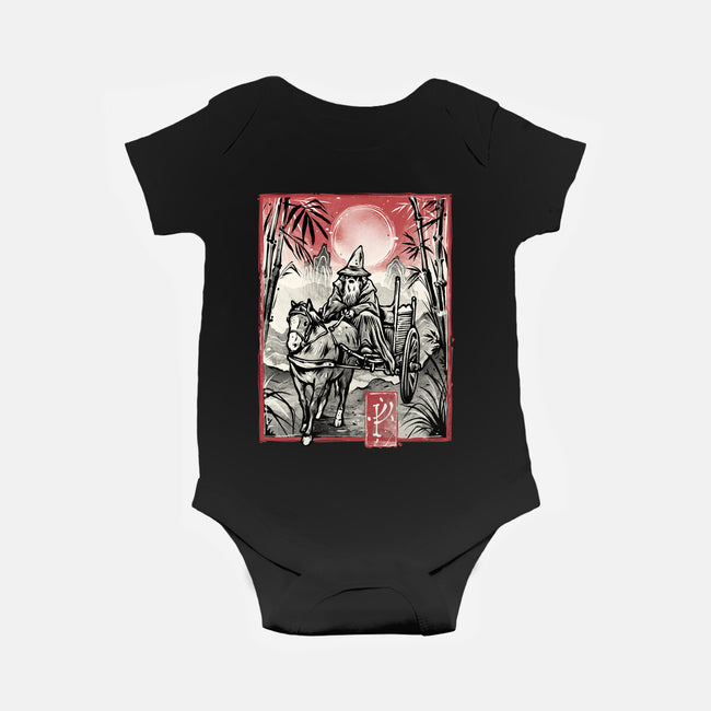 The Grey Traveler-Baby-Basic-Onesie-glitchygorilla