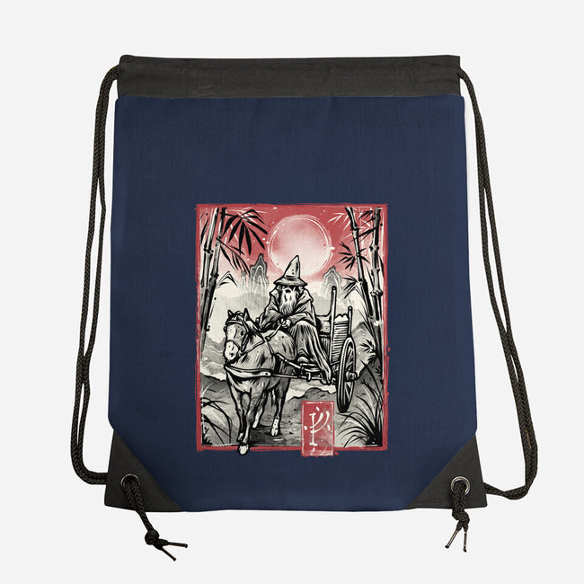 The Grey Traveler-None-Drawstring-Bag-glitchygorilla