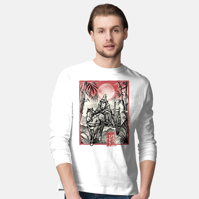 The Grey Traveler-Mens-Long Sleeved-Tee-glitchygorilla