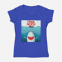 Free Shark Hugs-Womens-V-Neck-Tee-erion_designs