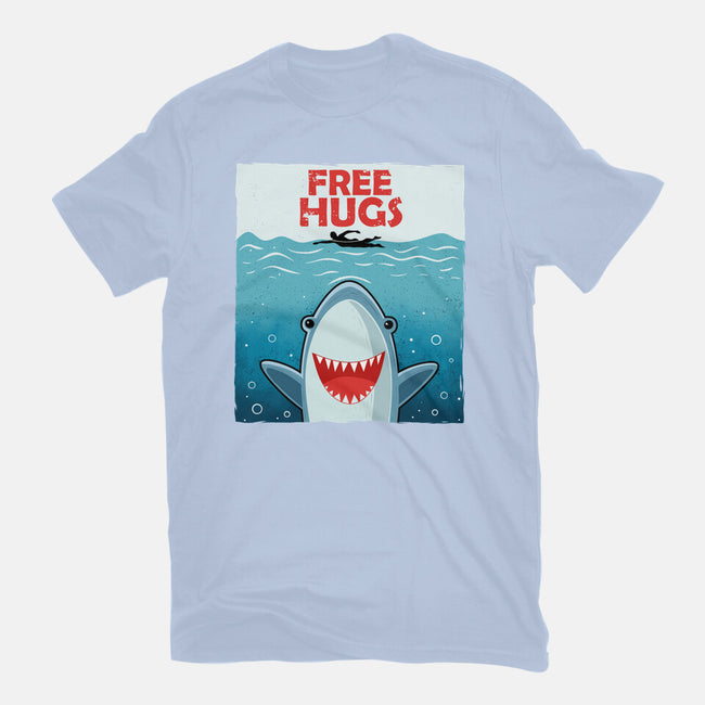 Free Shark Hugs-Unisex-Basic-Tee-erion_designs