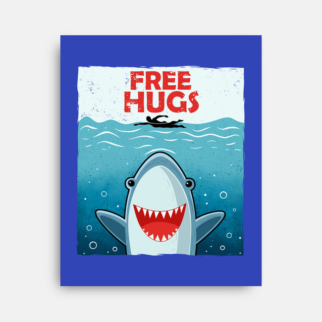 Free Shark Hugs-None-Stretched-Canvas-erion_designs