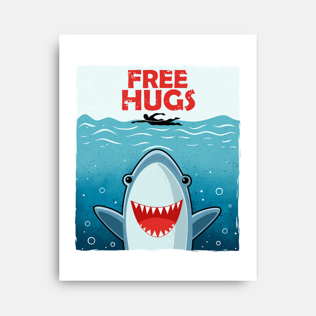 Free Shark Hugs-None-Stretched-Canvas-erion_designs