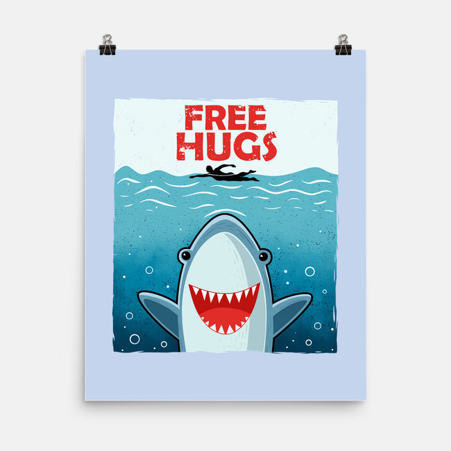 Free Shark Hugs-None-Matte-Poster-erion_designs