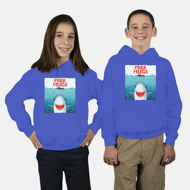 Free Shark Hugs-Youth-Pullover-Sweatshirt-erion_designs