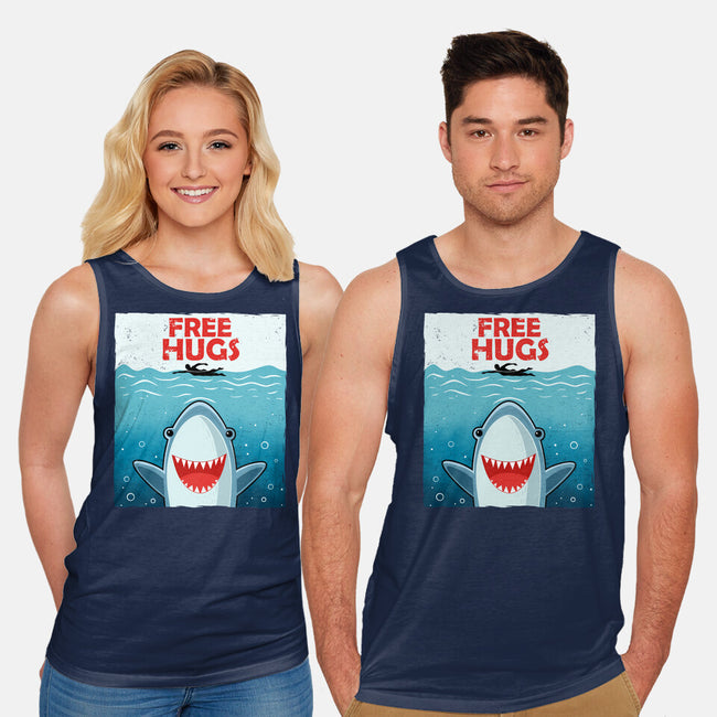 Free Shark Hugs-Unisex-Basic-Tank-erion_designs