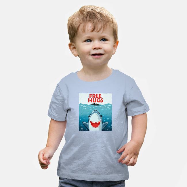 Free Shark Hugs-Baby-Basic-Tee-erion_designs