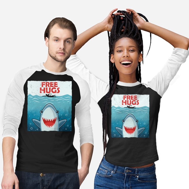 Free Shark Hugs-Unisex-Baseball-Tee-erion_designs
