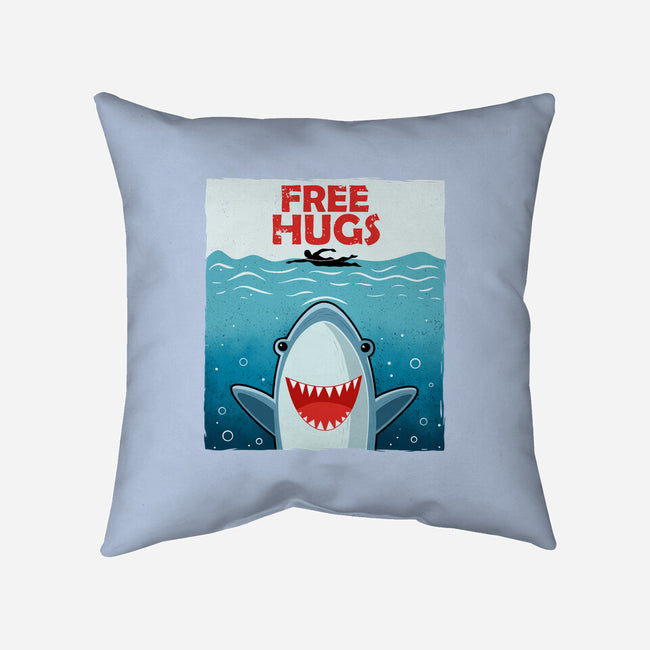 Free Shark Hugs-None-Removable Cover w Insert-Throw Pillow-erion_designs