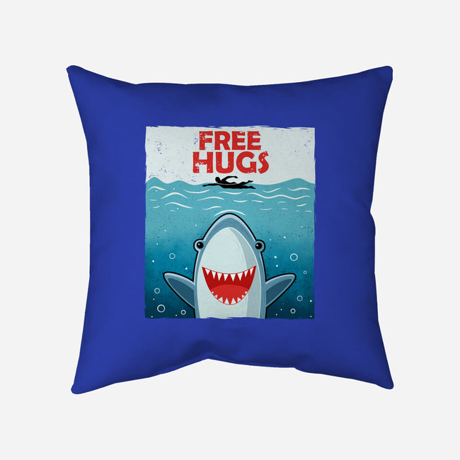 Free Shark Hugs-None-Removable Cover w Insert-Throw Pillow-erion_designs