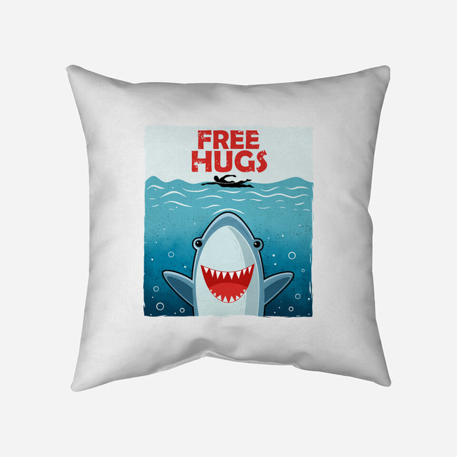 Free Shark Hugs-None-Removable Cover w Insert-Throw Pillow-erion_designs