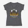 Deep Space Terror-Womens-V-Neck-Tee-momma_gorilla