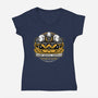 Deep Space Terror-Womens-V-Neck-Tee-momma_gorilla