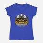 Deep Space Terror-Womens-V-Neck-Tee-momma_gorilla