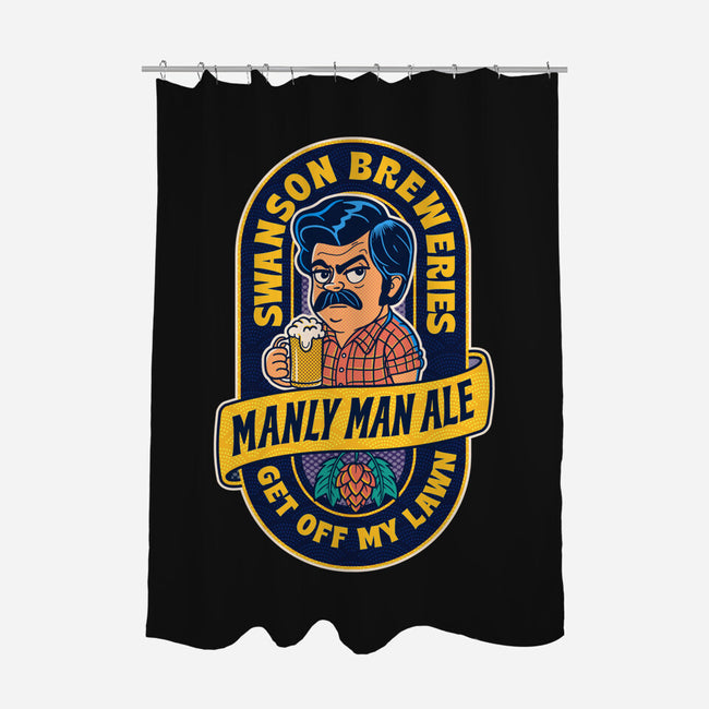 Manly Man Ale-None-Polyester-Shower Curtain-P1yu5h