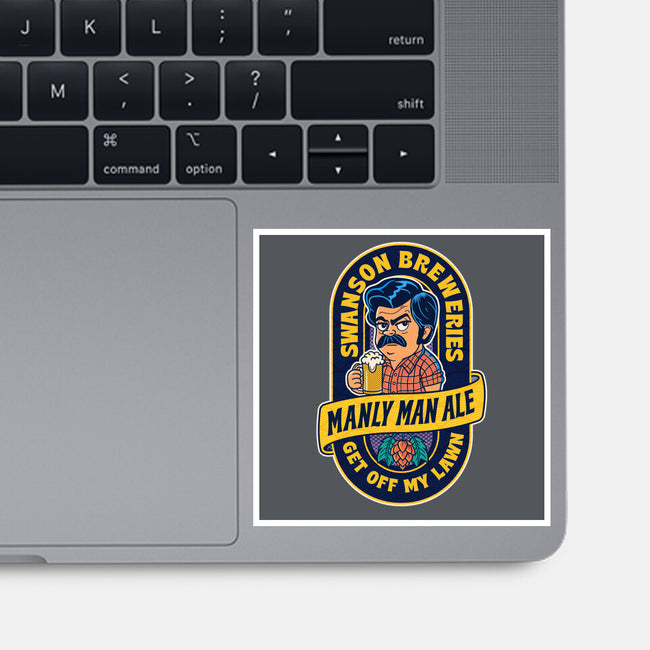 Manly Man Ale-None-Glossy-Sticker-P1yu5h